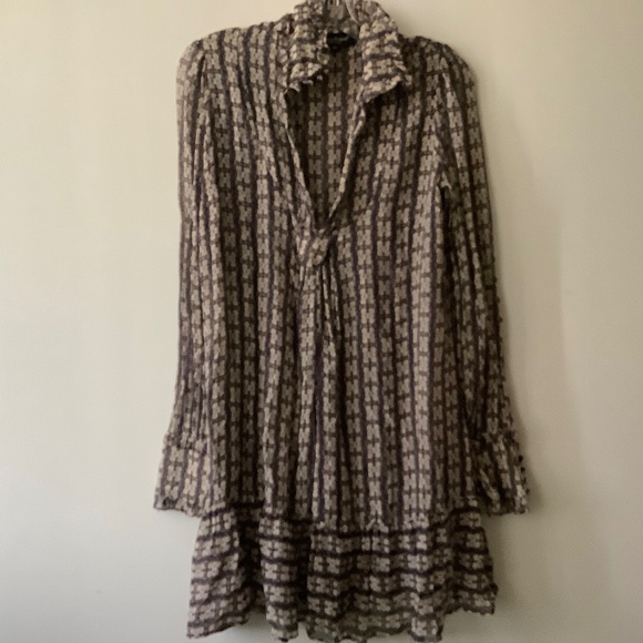 Adele Fado silk long sleeves dress - Picture 1 of 13